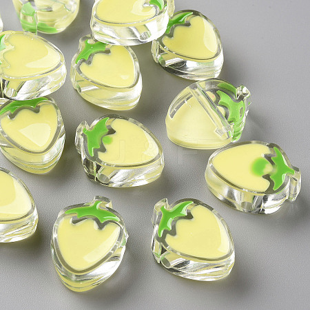 Transparent Enamel Acrylic Beads X1-TACR-S155-003B-1
