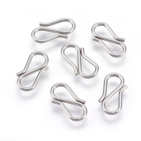 Tarnish Resistant 304 Stainless Steel S-Hook Clasps STAS-O118-67P-1