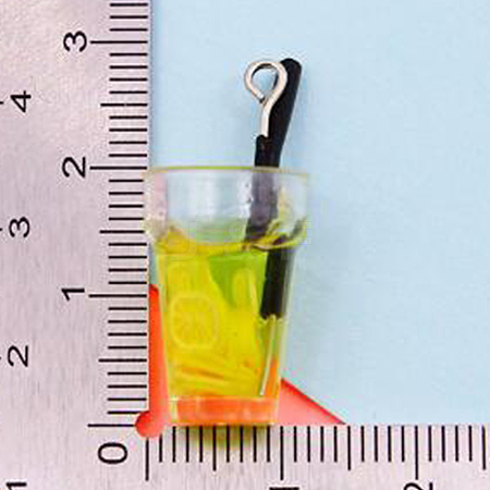Transparent Resin Pendants RESI-TAC0019-03F-1
