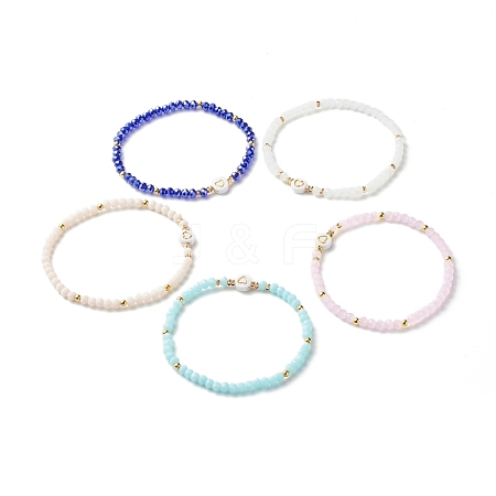 Glass Beads Stretch Bracelets BJEW-JB06576-1
