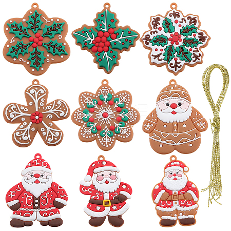 1Set Christmas Plastic Pendants DIY-SC0026-46A-1