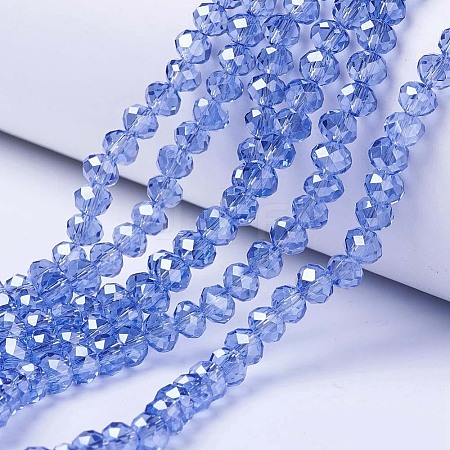 Electroplate Glass Beads Strands EGLA-A034-T2mm-A17-1