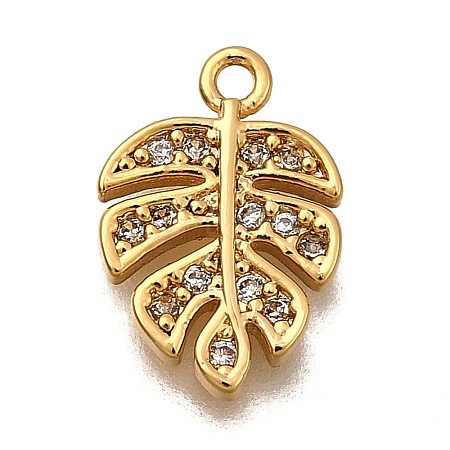 Brass Micro Pave Cubic Zirconia Pendants X1-KK-B152-13B-G-1