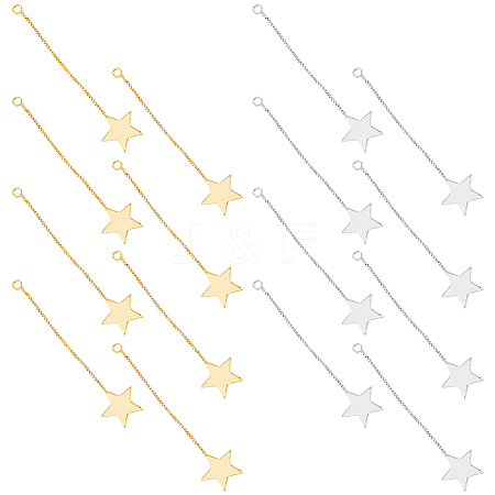 SUPERFINDINGS 16Pcs 2 Colors Brass Big Pendants KK-FH0005-60-1