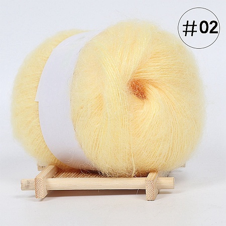 25g Angora Mohair Wool & Acrylic Fiber Knitting Yarn PW22070192682-1