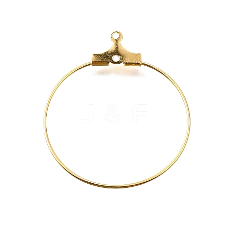 Rack Plating Brass Ring Hoop Earrings KK-L125-01G-1