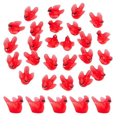 70Pcs Resin Bird Display Decoration AJEW-PH0007-27-1