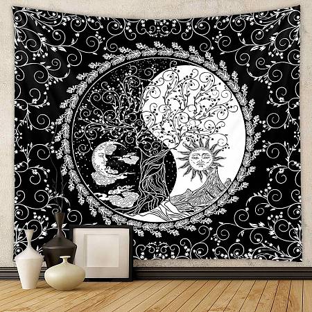 Sun and Moon Polyester Wall Hanging Tapestry SNAK-PW0001-45B-01-1