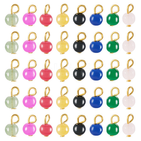 Glass Round Pendants PALLOY-TADJ00001-01-1