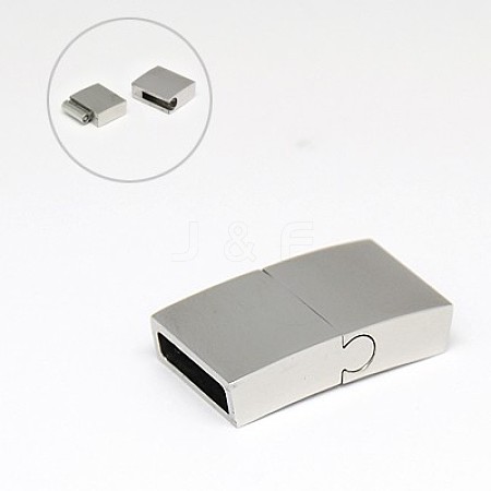 304 Stainless Steel Magnetic Clasps with Glue-in Ends STAS-I011-06-1
