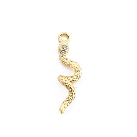 Brass Micro Pave Cubic Zirconia Pendants KK-M321-01D-G-1