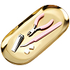 Oval 430 Stainless Steel Jewelry Display Plate STAS-CP0001-08G-1