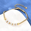 Polymer Clay Rhinestone Beaded Bracelets SA-D001-06G-5