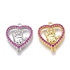 Brass Micro Pave Purple Cubic Zirconia Pendants ZIRC-Z008-26-1