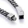 304 Stainless Steel Chain Bracelets BJEW-L631-45AS-3