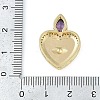 Rack Plating Brass Micro Pave Cubic Zirconia Pendants KK-R165-02G-3