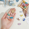 20Pcs Spray Printed Alloy Bead Caps FIND-SP0006-12-3