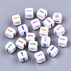 Opaque White Acrylic Beads SACR-R252-02I-1