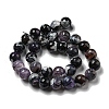 Faceted Natural Fire Crackle Agate Beads Strands G-F447-12mm-N17-3