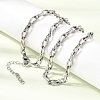 5MM 304 Stainless Steel Twisted Oval Link Chain Necklaces for Man and Women SA-CBAB767-18B-P-1