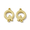 Rack Plating Brass Letter Connector Charms KK-C007-38G-Q-2