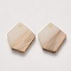 Transparent Resin & Wood Pendants RESI-S384-003A-C01-2