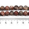 Natural Dendritic Jasper Beads Strands G-F591-24-8mm-5