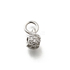 Brass Micro Pave Cubic Zirconia Charms KK-P295-40P-1