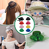 7Pcs 7 Colors Polyester Round Fascinator Hat for Dolls DIY-BC0015-81-5