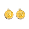 Golden Plated Alloy Enamel Charms ENAM-Q437-13N-1