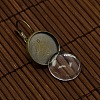 Clear Domed Glass Cabochon Cover and Brass Leverback Earring Settings for DIY DIY-X0160-AB-NR-3