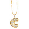 Brass Micro Pave Cubic Zirconia Pendant Necklaces PW-WG99827-03-1