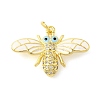 Rack Plating Brass Micro Pave Cubic Zirconia Pendants KK-S396-63G-1