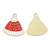 Christmas Alloy Enamel Pendants X-ENAM-D050-13E-02G-1