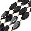 Natural Black Banded Agate Beads Strands G-F825-A01-01E-2