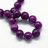 Natural Dyed Yellow Jade Gemstone Bead Strands X-G-R271-8mm-Y11-3