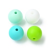 Round Food Grade Eco-Friendly Silicone Focal Beads SIL-F003-01E-2