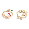 Rack Plating Alloy Enamel Pendants FIND-A040-04KCG-3