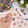 160Pcs 10 Colors Breast Cancer Awareness Pink Ribbon Enamel Pin JEWB-FH0003-22-3