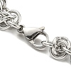 304 Stainless Steel Byzantine Chain Bracelet BJEW-C042-05P-3