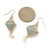 Natural Green Aventurine Dangle Earrings EJEW-JE05499-03-3