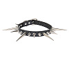 Gothic Style Alloy Spiked Rivet Imitation Leather Choker Necklaces FS-WGF47C0-01-5