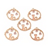 Alloy Enamel Pendants ENAM-M052-04G-B-4