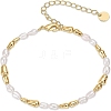 Oval Brass Beaded Bracelets for Women FS-WG887E1-01-1