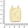 Brass Micro Pave Cubic Zirconia Pendants KK-K408-72G-02-3