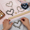 4Pcs 2 Styles Glass Rhinestone Iron on/Sew on Patches PATC-FG0002-71-3