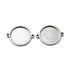 Non-Tarnish 201 Stainless Steel Cabochon Connector Settings X-STAS-E197-01P-1