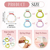 10Pcs 5 Colors Alloy Spring Gate Rings FIND-TA0008-59A-4