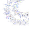 Transparency Electroplate Glass Beads Strands GLAA-T023-39A-01-3