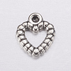 Heart Tibetan Style Alloy Charms AC0324-2